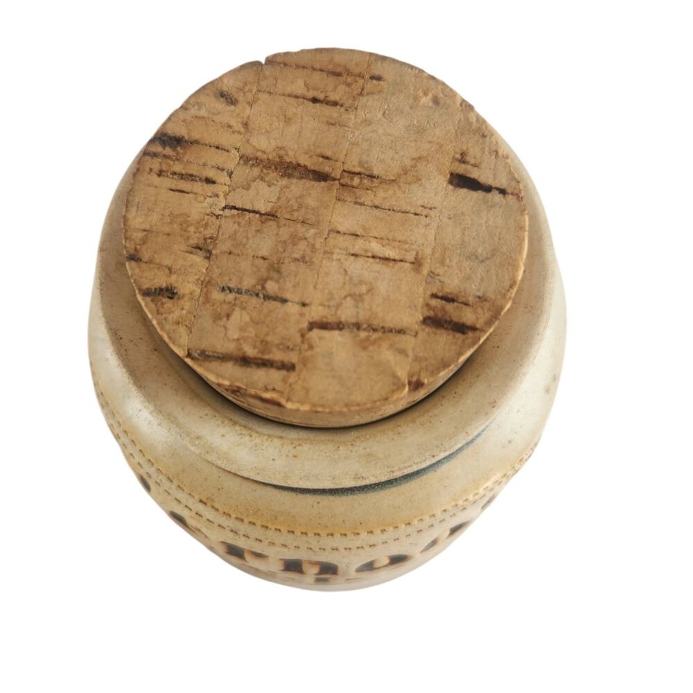 RARE Vtg Dr. Brophy's Word Jar '81 AFTERNOON DELIGHTS Ceramic Cork Clay Beige - Picture 5 of 15